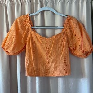 Puff Sleeve Crop Top